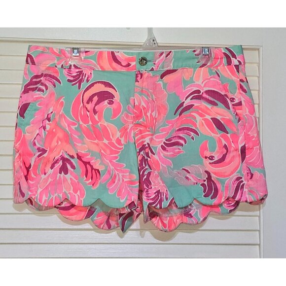 Nwot Lilly Pulitzer Women Multicolor The Buttercup Short Scalloped Hem Sz 8 2610 - Picture 14 of 16